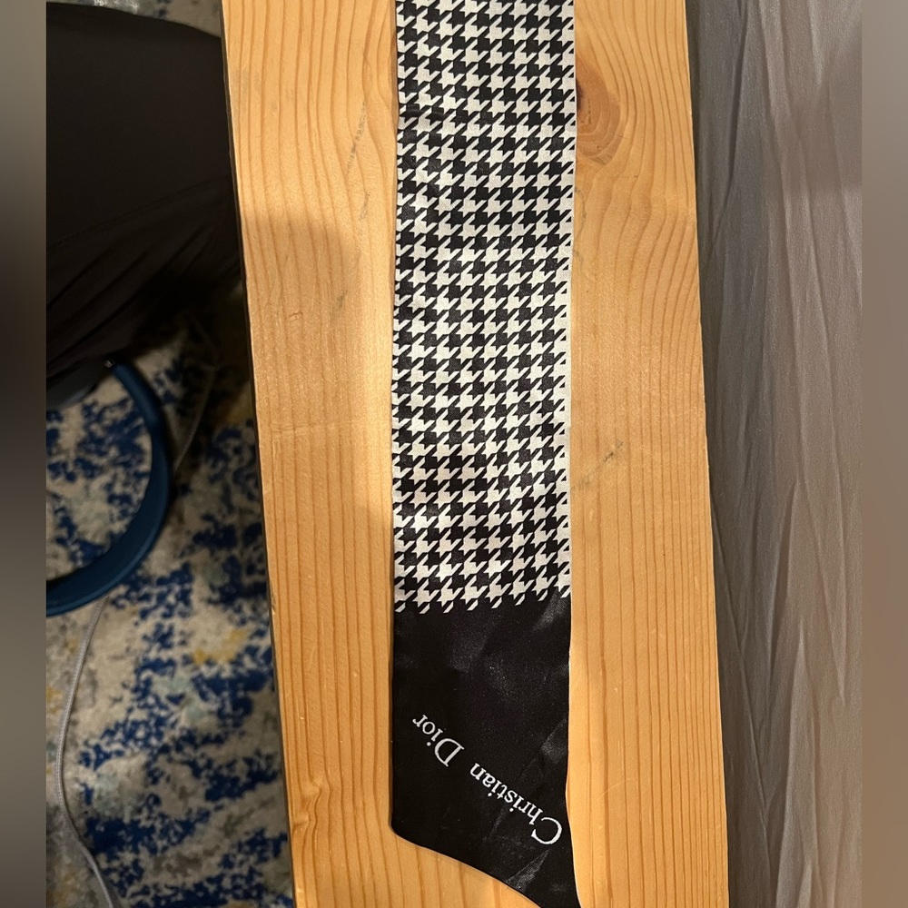 Dior bag scarf